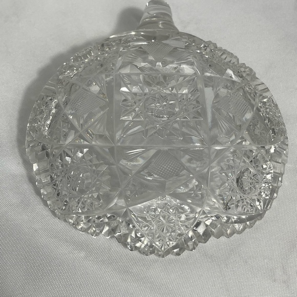 Antique American Brilliant Period Cut
Crystal Glass Sugar & Creamer Set
W/Dish - Picture 6 of 14